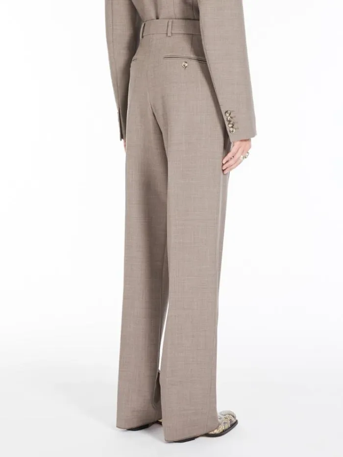 Woman Wool Trousers Turtledove Maxmara Trousers Woman Wool Trousers Turtledove Maxmara Trousers
