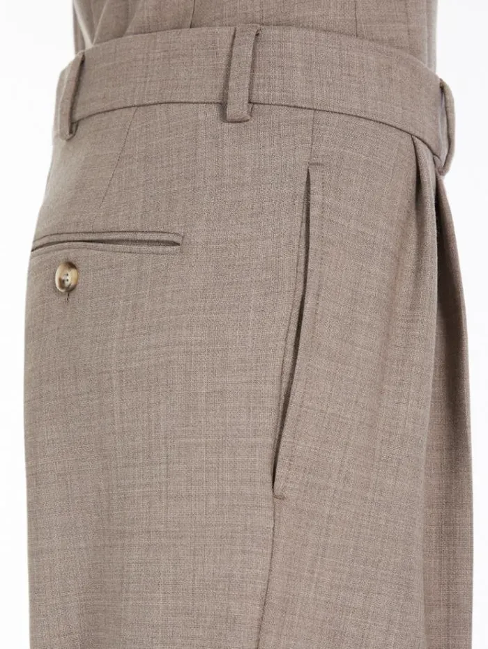 Woman Wool Trousers Turtledove Maxmara Trousers Woman Wool Trousers Turtledove Maxmara Trousers