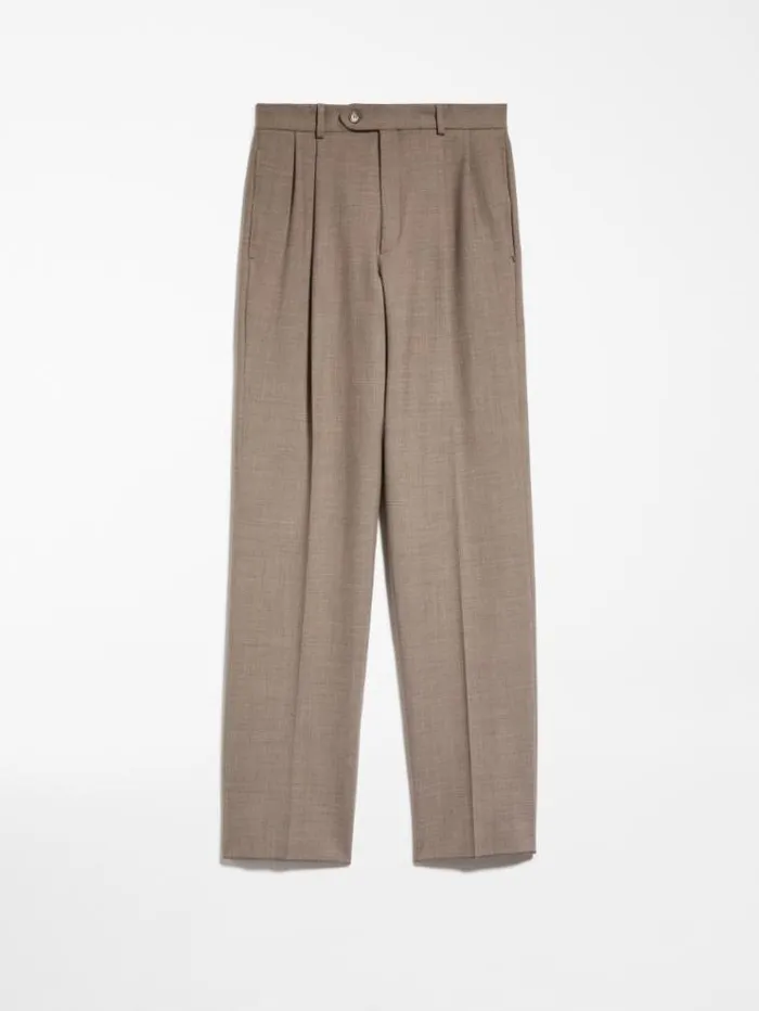 Woman Wool Trousers Turtledove Maxmara Trousers Woman Wool Trousers Turtledove Maxmara Trousers