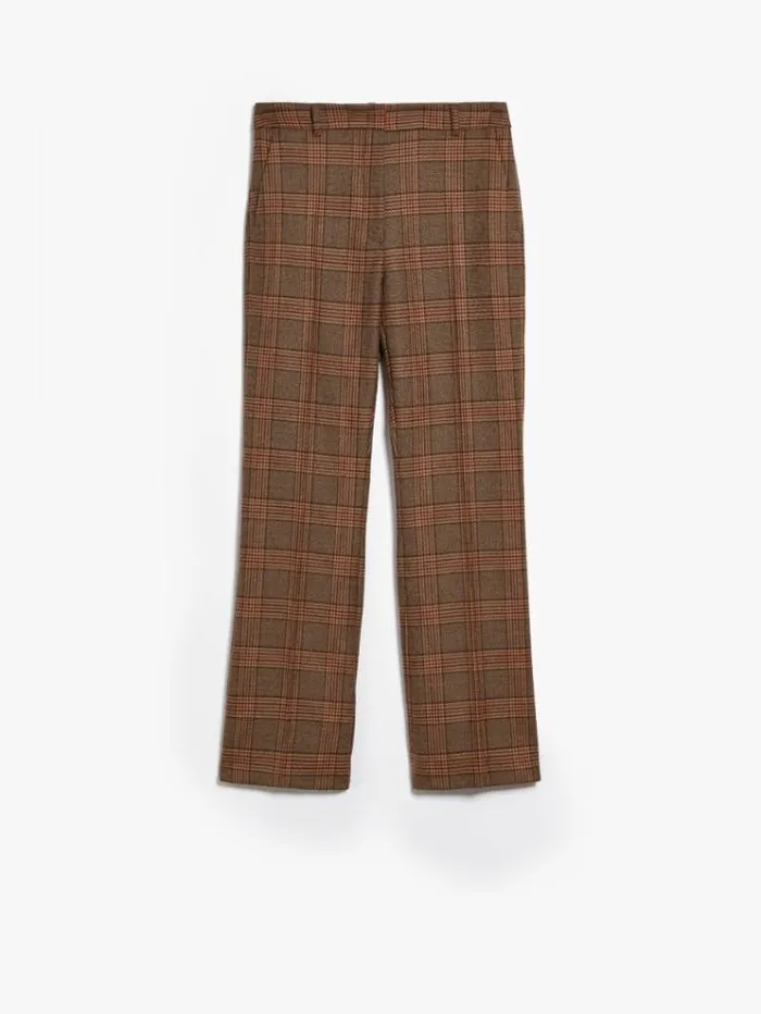 Woman Wool Twill Trousers Brown Maxmara Trousers Woman Wool Twill Trousers Brown Maxmara Trousers