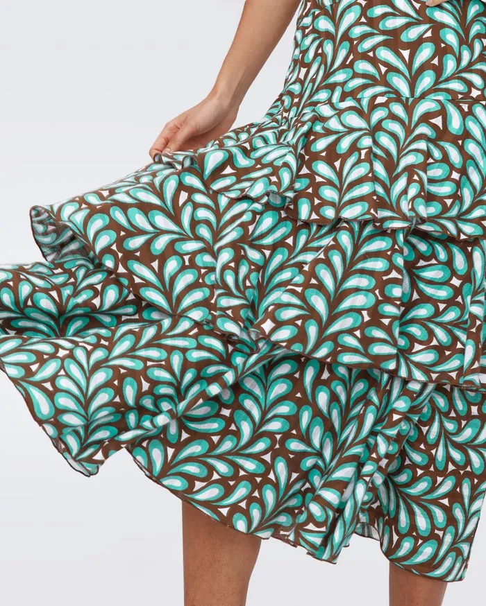 Women Aire Cotton Dress Seaweed DVF Dresses