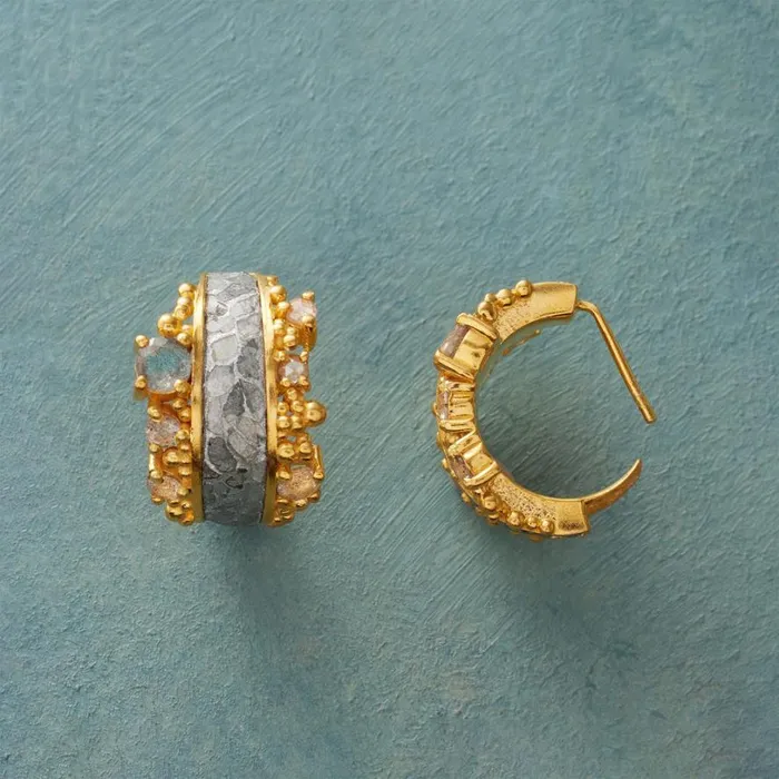 Women All That Glitters Hoops Sundance Catalog Earrings