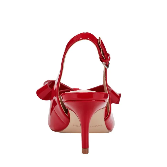 Women Allon Bow Slingback Pump Red Patent Marc Fisher Heels and Pumps