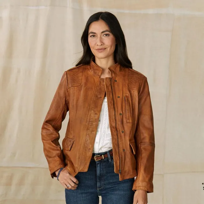 Women Angela Leather Jacket Light Brown Sundance Catalog Jackets and Coats Women Angela Leather Jacket Light Brown Sundance Catalog Jackets and Coats