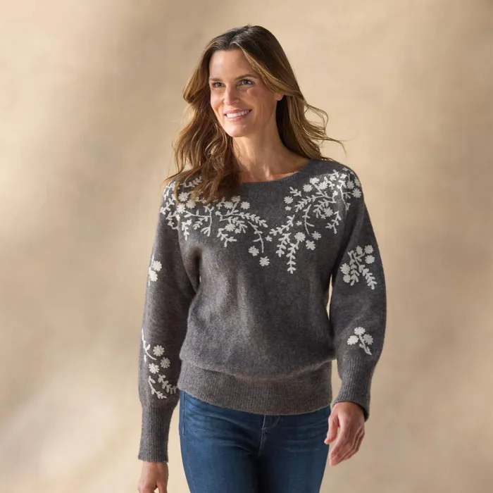 Women Anya Vines Sweater Petite Rhythmic Red Sundance Catalog Petite Styles Women Anya Vines Sweater Petite Rhythmic Red Sundance Catalog Petite Styles