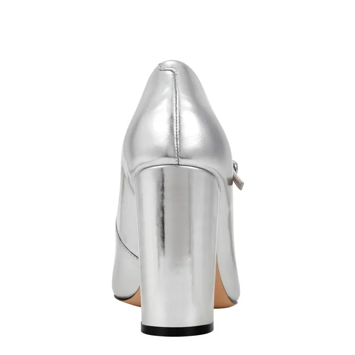 Women Artie Mary Jane Pump Silver Marc Fisher Heels and Pumps