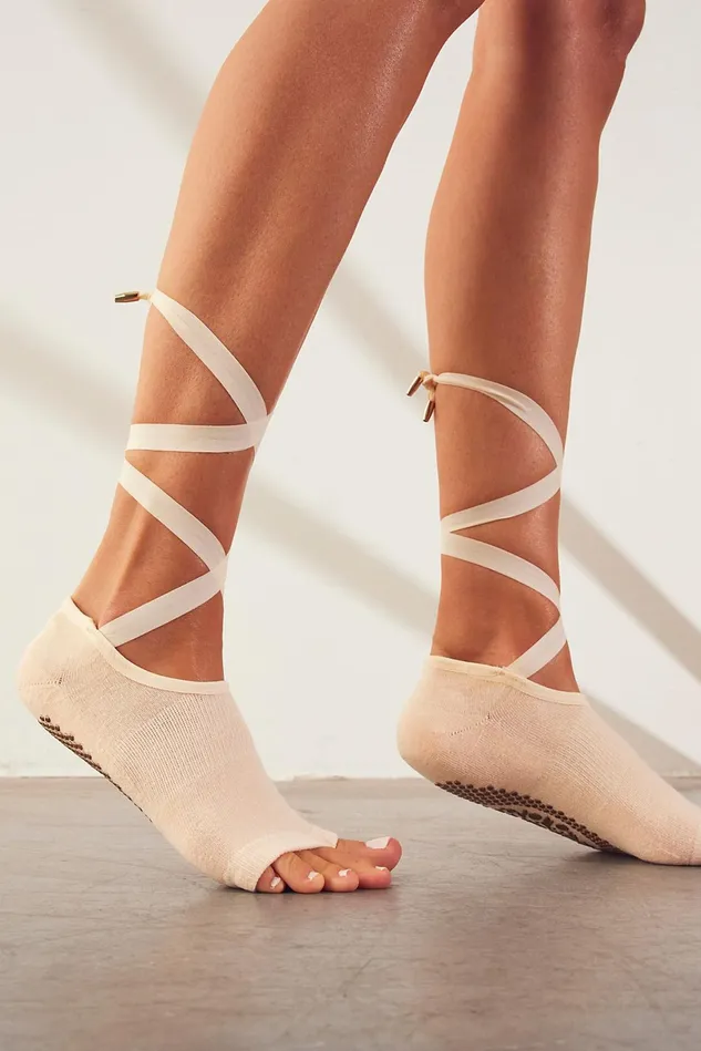 Women Athletic Shoes Free People LaceUp Butti Grip Socks Ballet