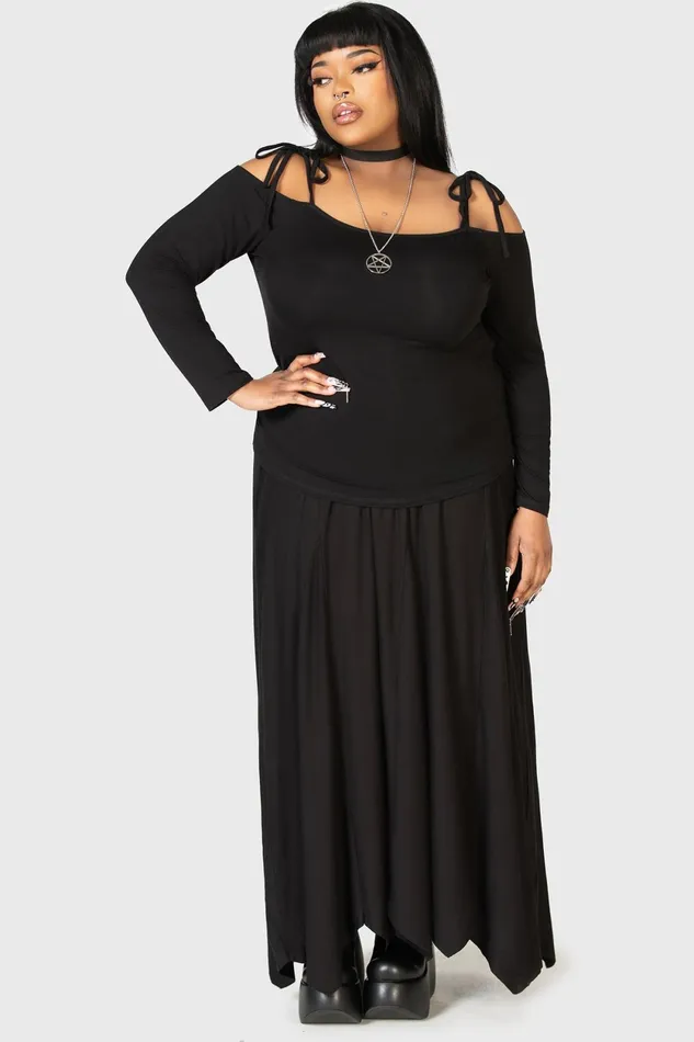 Women Basics Killstar Devastate Bardot Top