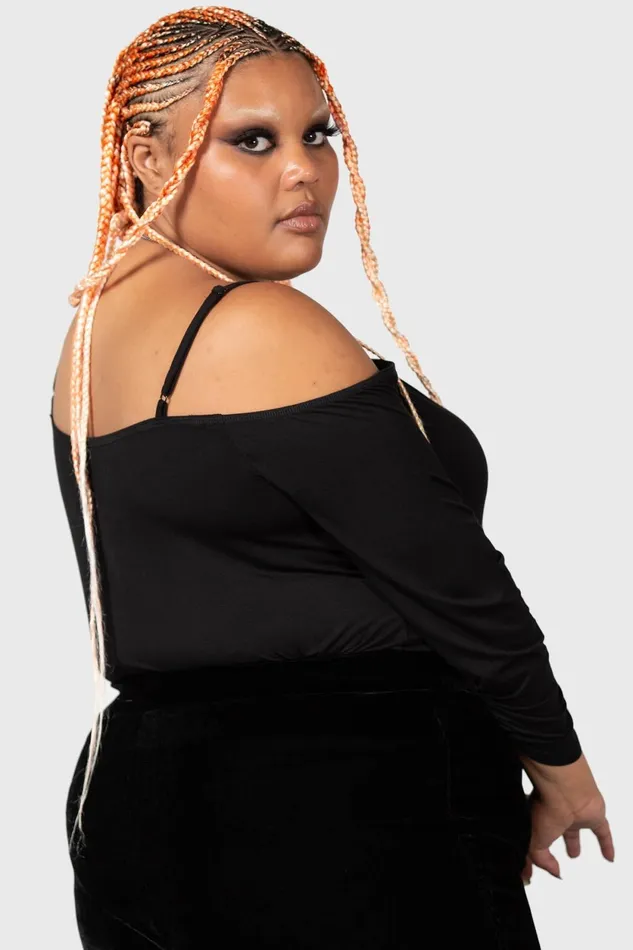 Women Basics Killstar Devastate Bardot Top