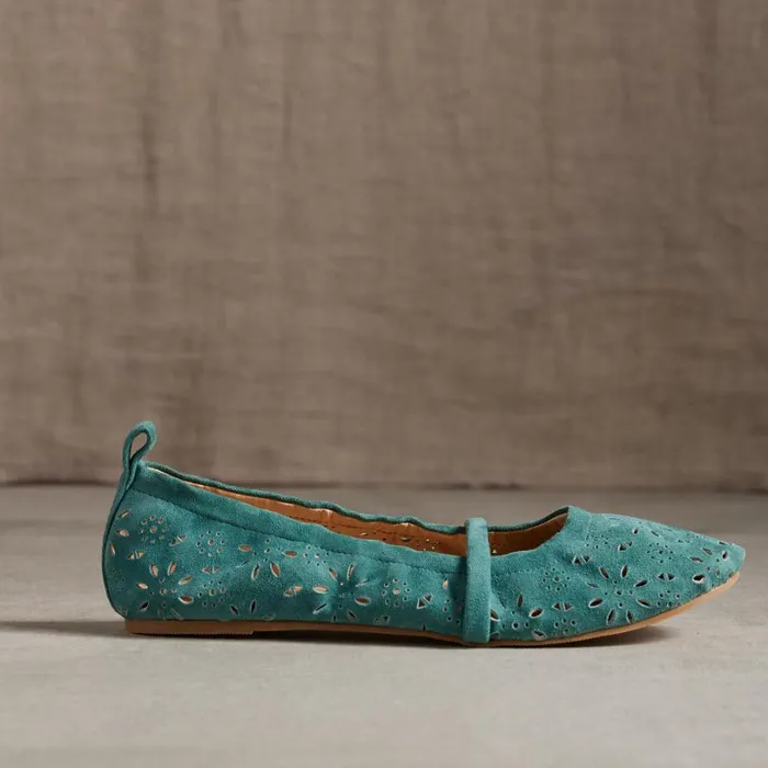 Women Bella Ann Flats Petrol Sundance Catalog Shoes
