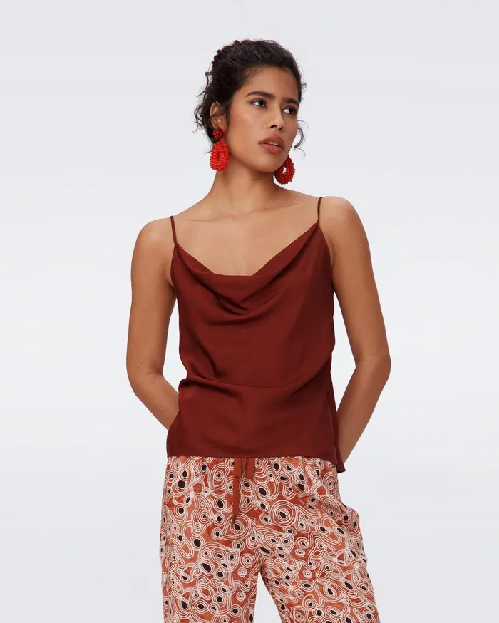 Women Berlin Top Chestnut DVF Tops