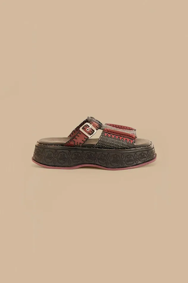 Women Black Flatform Mule Black FARM Rio Loafers and Mules