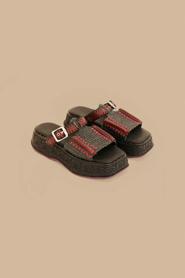 Women Black Flatform Mule Black FARM Rio Loafers and Mules Women Black Flatform Mule Black FARM Rio Loafers and Mules