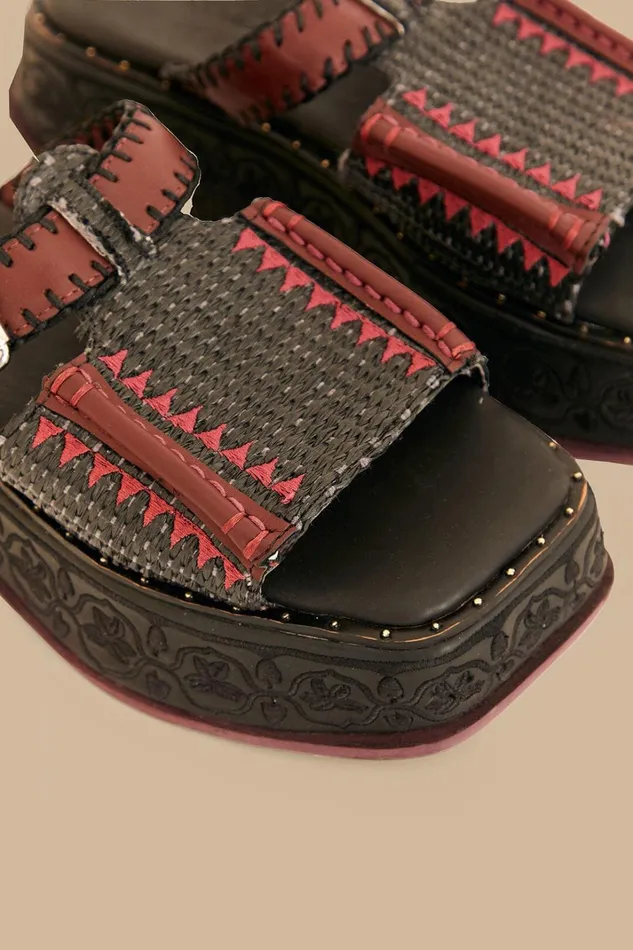Women Black Flatform Mule Black FARM Rio Loafers and Mules Women Black Flatform Mule Black FARM Rio Loafers and Mules