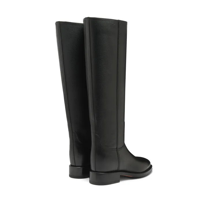 Women Black Suede Boot Santoni Boots and Ankle Boots