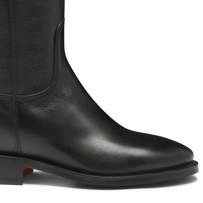 Women Black Suede Boot Santoni Boots and Ankle Boots