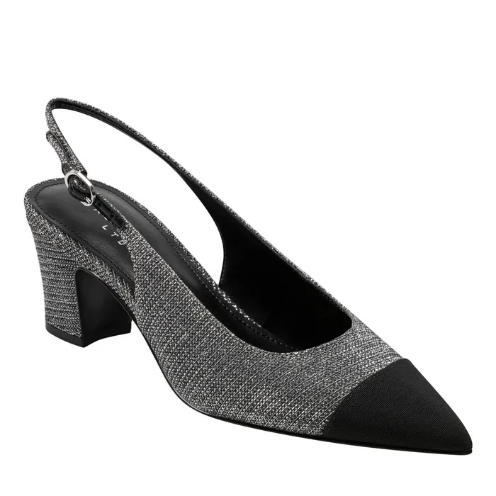 Women Blakeley Slingback Pump Silver Marc Fisher Heels and Pumps