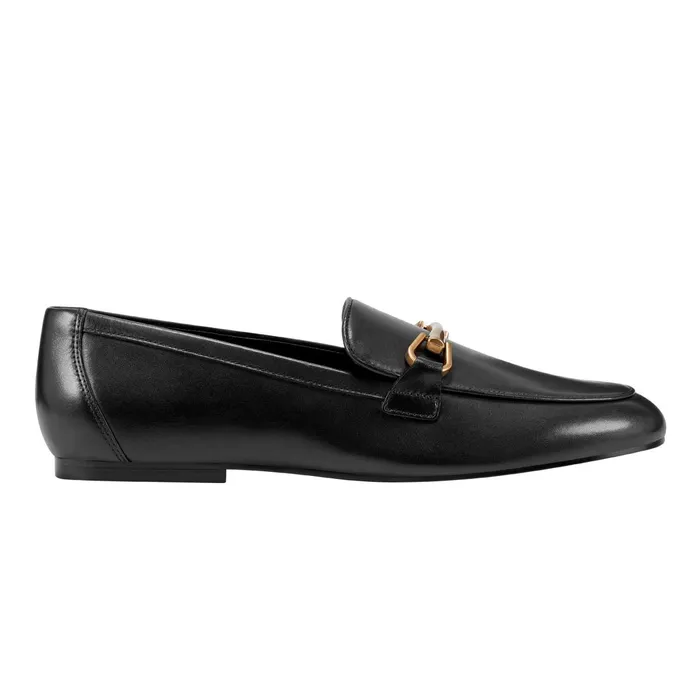Women Bleek Loafer Black Leather Marc Fisher Loafers and Flats
