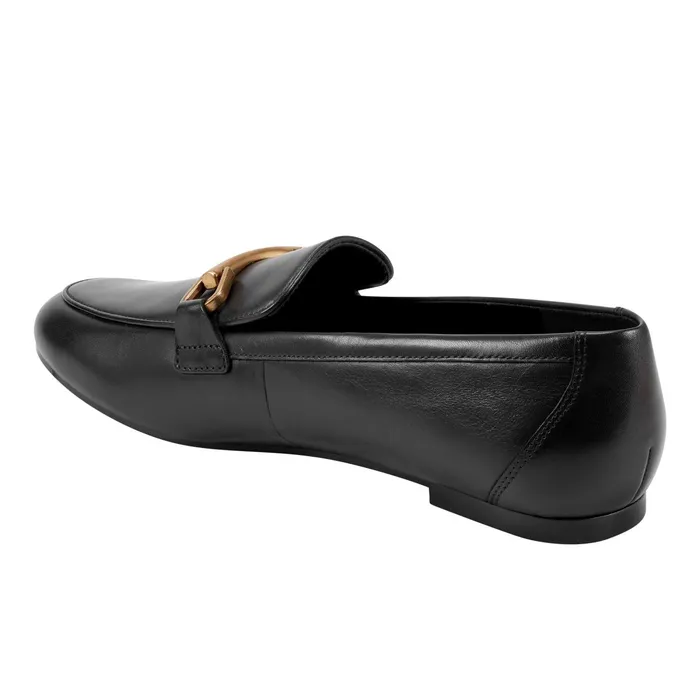 Women Bleek Loafer Black Leather Marc Fisher Loafers and Flats