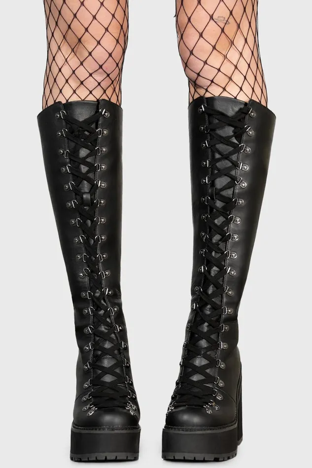 Women Boots Killstar Bloodletting KneeHigh Boots