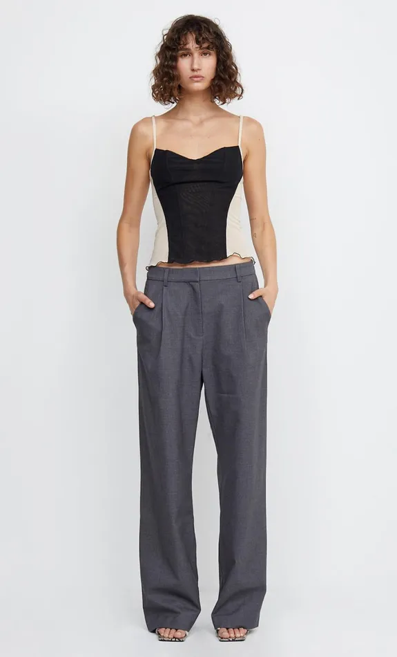 Women Bottoms Bec Bridge JAMIE WIDE LEG PANT Charcoal