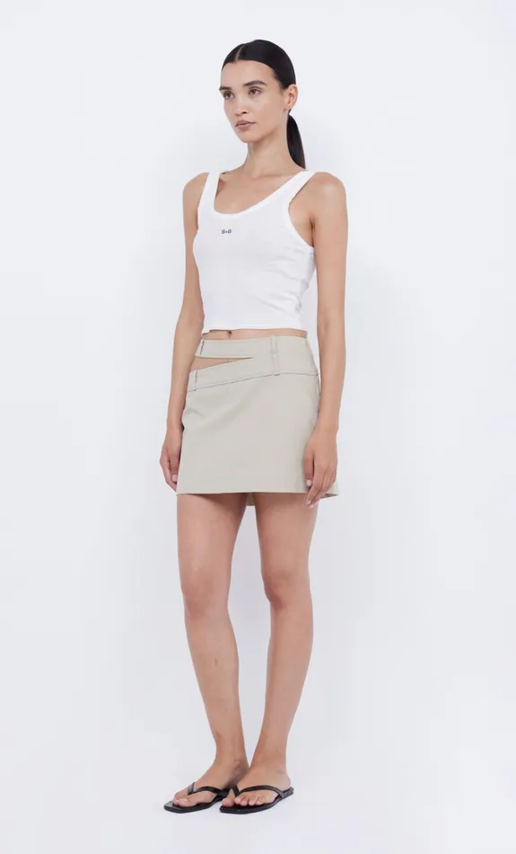 Women Bottoms Bec Bridge RIVER ASYM MINI SKIRT Oyster