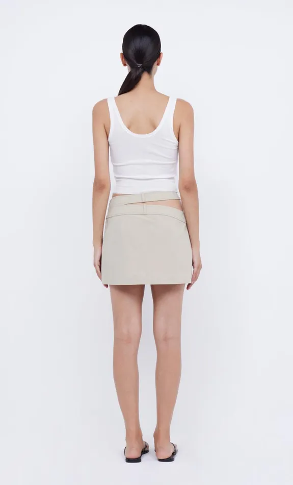 Women Bottoms Bec Bridge RIVER ASYM MINI SKIRT Oyster