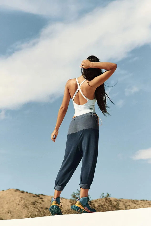 Women Bottoms Free People Surfside StraightLeg Pants Navy