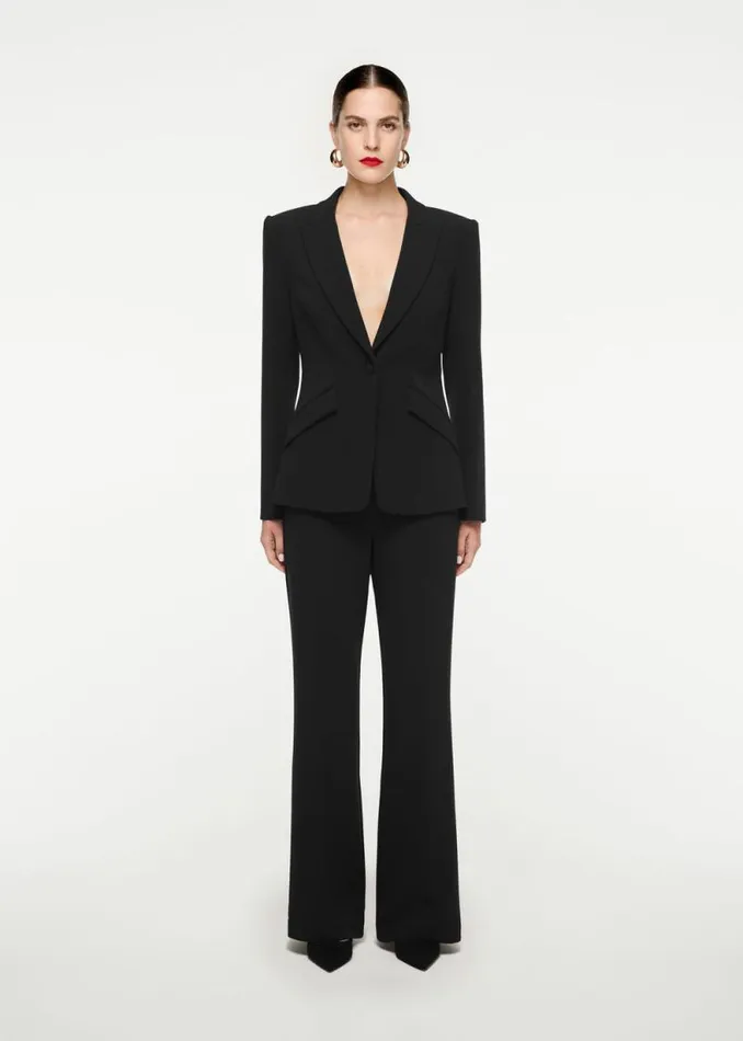 Women Bottoms Roland Mouret Wide Leg StretchCady Trouser