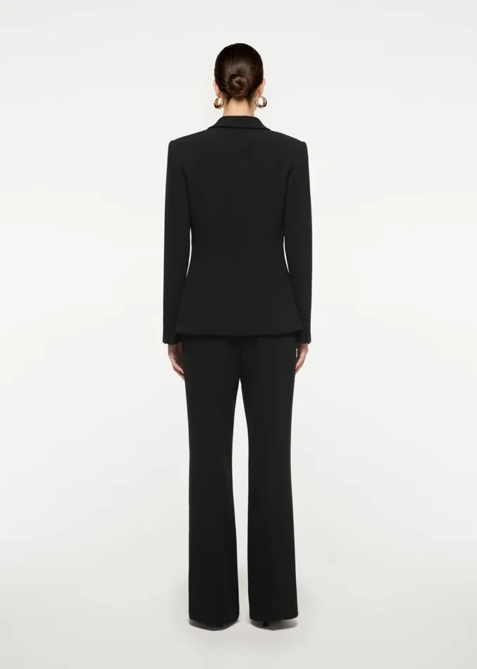 Women Bottoms Roland Mouret Wide Leg StretchCady Trouser