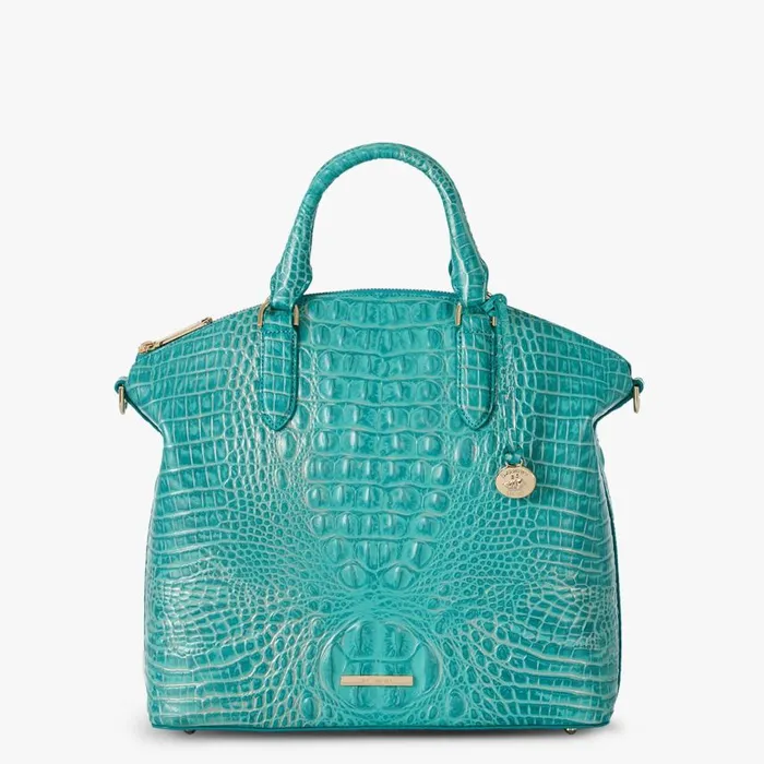 Women Brahmin Satchels Large Duxbury Satchel Mermaid Green Melbourne