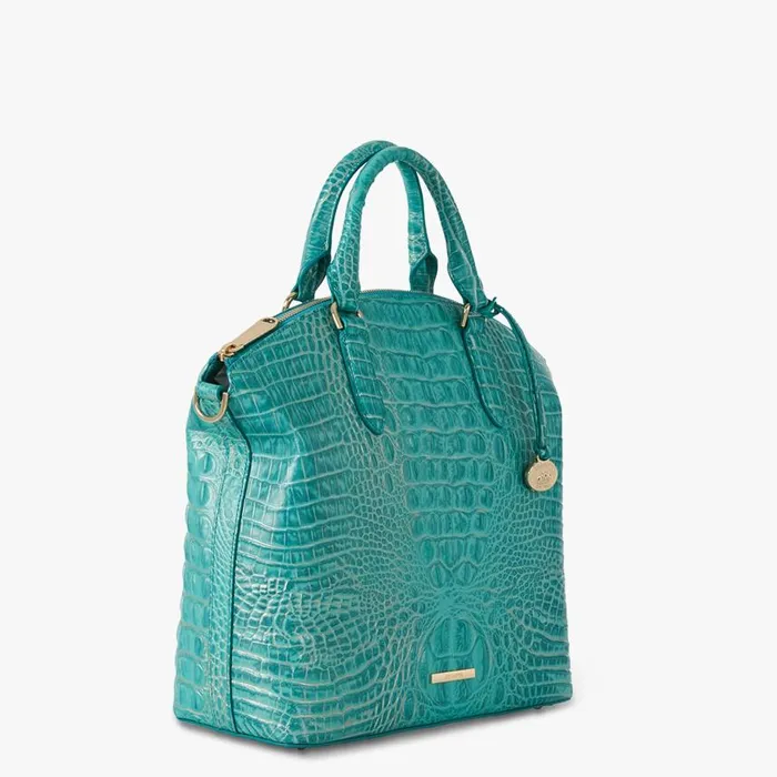 Women Brahmin Satchels Large Duxbury Satchel Mermaid Green Melbourne