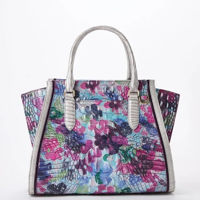 Women Brahmin Satchels Priscilla Satchel Lavender Blossoming