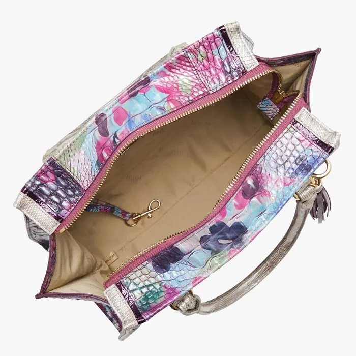Women Brahmin Satchels Priscilla Satchel Lavender Blossoming
