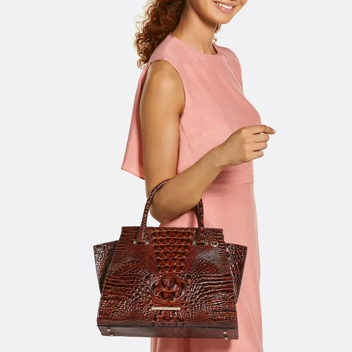 Women Brahmin Satchels Priscilla Satchel Lavender Blossoming