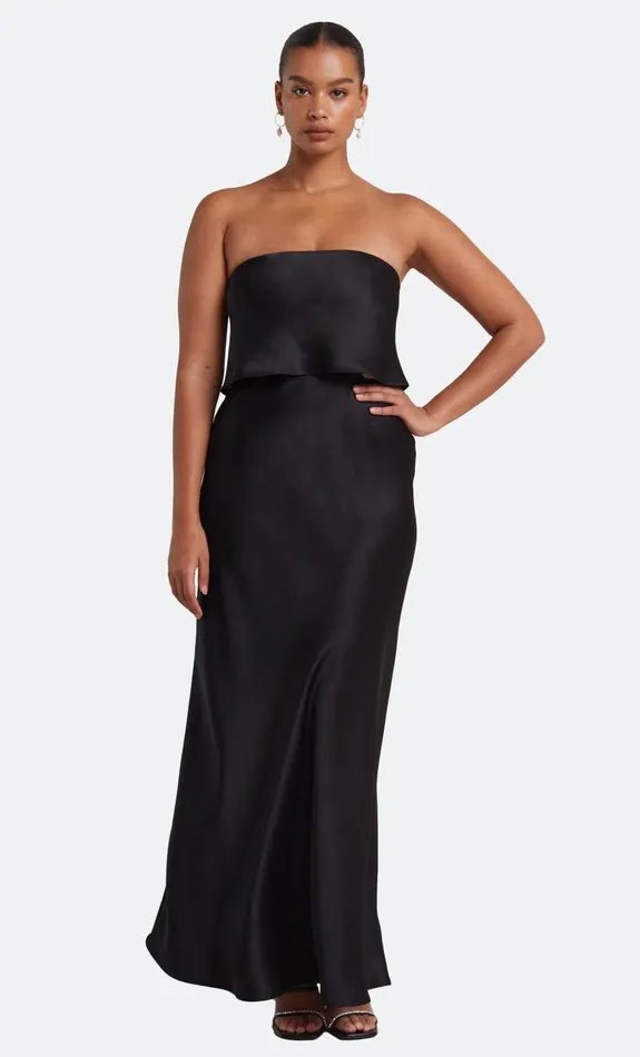 Women Bridesmaids Bec Bridge THE DREAMER OVERLAY DRESS Black