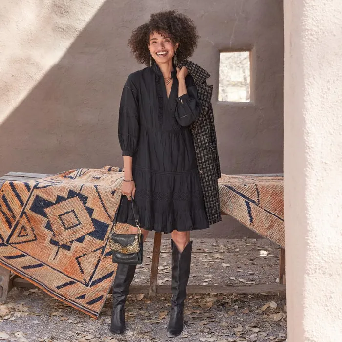 Women Bromlee Ruffle Dress Petite Teal Sundance Catalog Dresses and Jumpsuits Women Bromlee Ruffle Dress Petite Teal Sundance Catalog Dresses and Jumpsuits