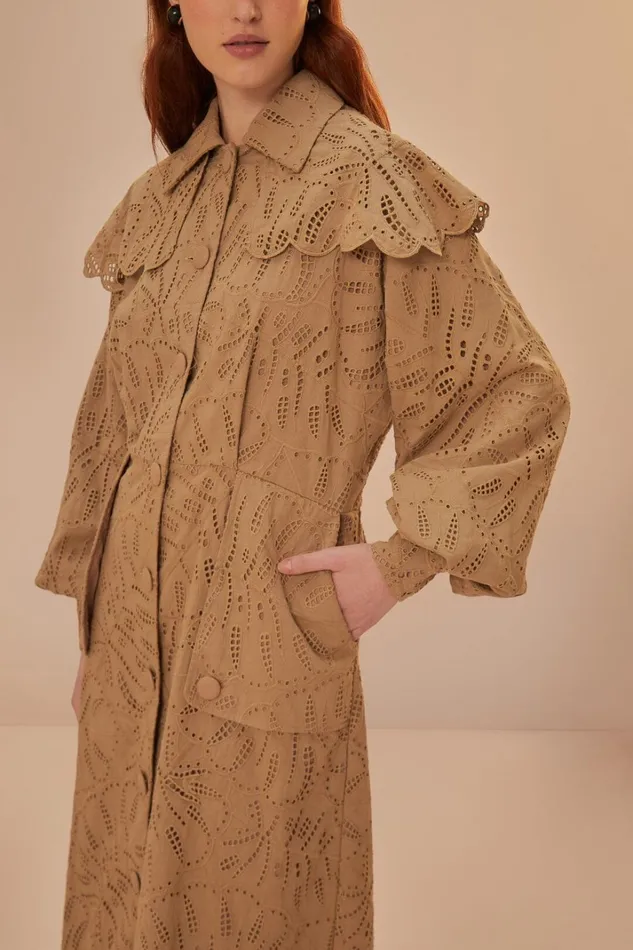 Women Brown Laise Trench Coat Brown FARM Rio Coats