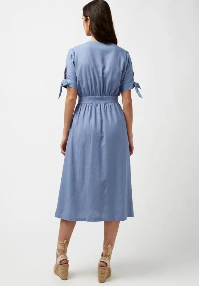 Women Buttoned Linen Pink Mariposa Dress Pink Yarrow Buffalo David Bitton Dresses and Jumpsuits