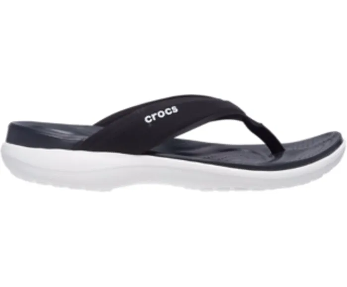 Women Capri V Sporty Flip Black Crocs Sandals