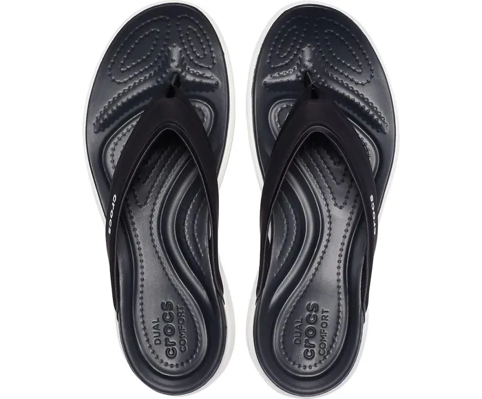 Women Capri V Sporty Flip Black Crocs Sandals