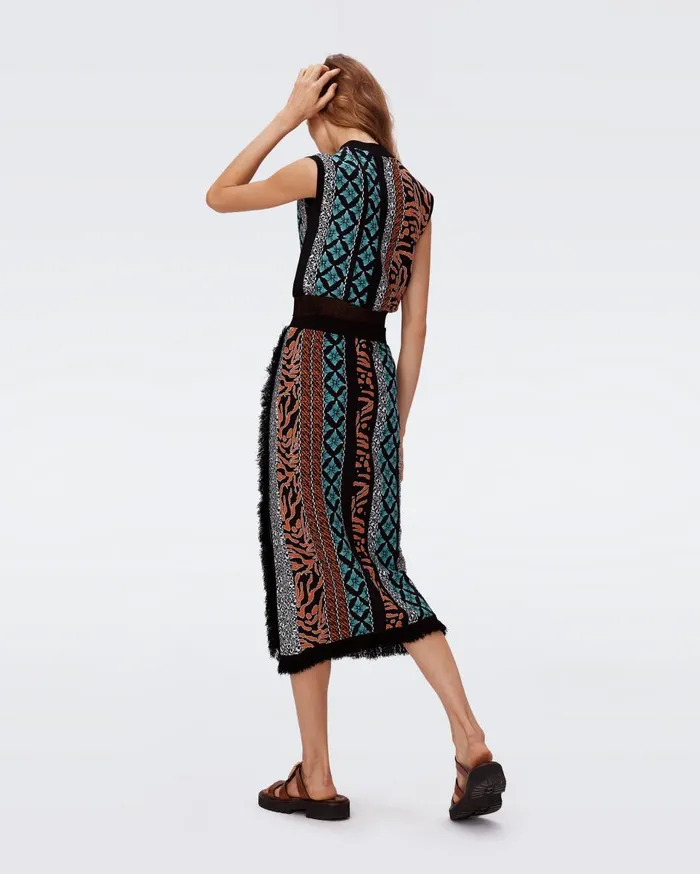 Women Cass Top Multicolor Retro Stripe DVF Tops