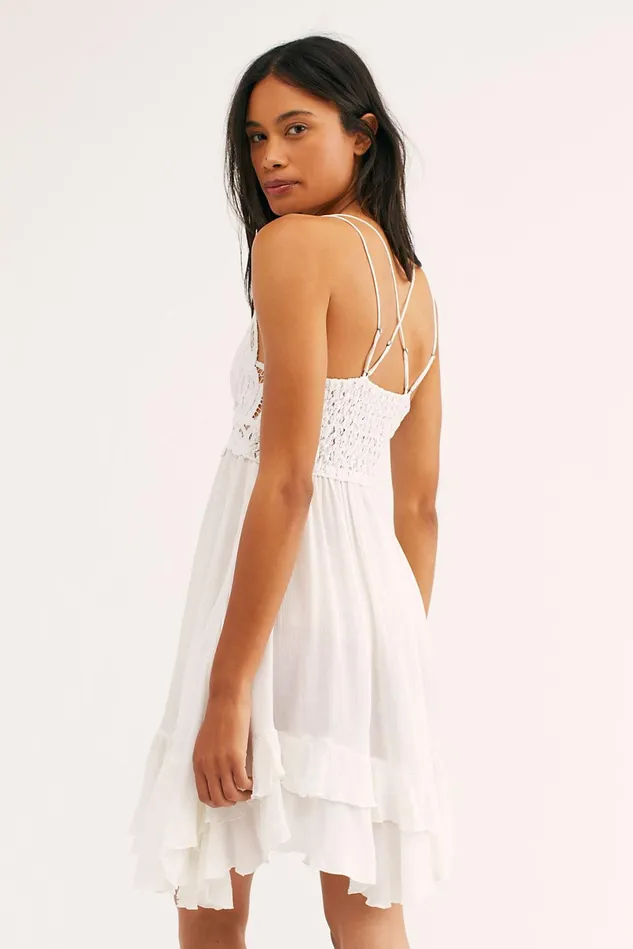 Women Casual Dresses Free People FP One Adella Slip White