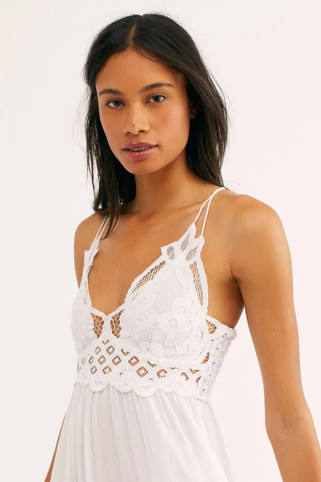 Women Casual Dresses Free People FP One Adella Slip White