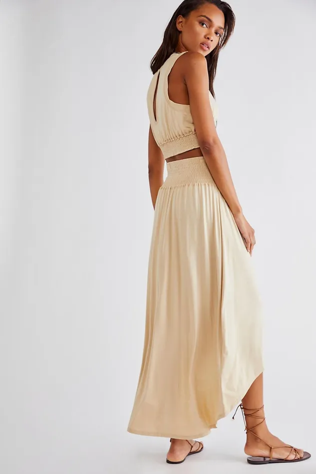 Women Casual Dresses Free People Morningside Set Beige