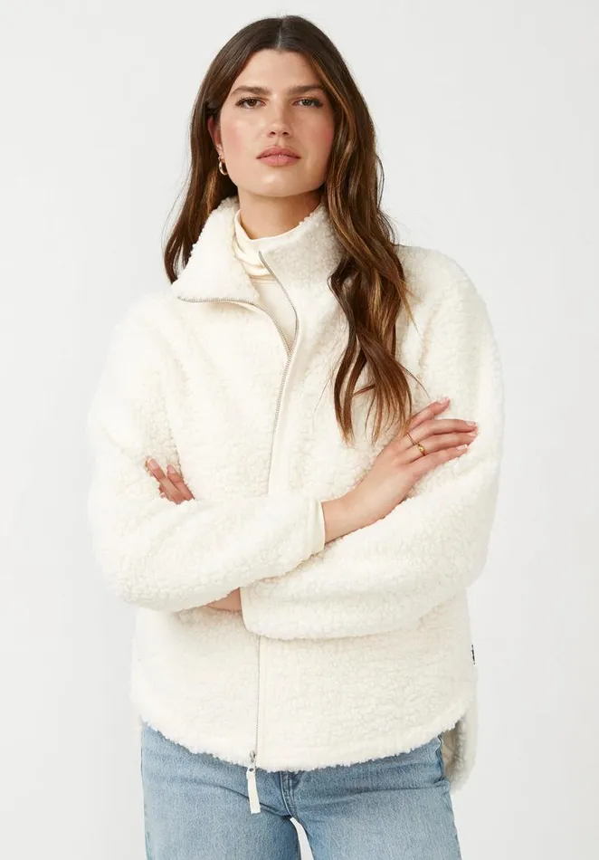 Women Caterina Marled Oatmeal Women039s Full Zip Jacket Marled Oatmeal Buffalo David Bitton Jackets