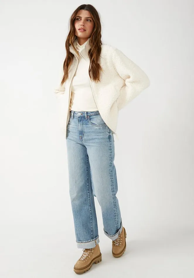 Women Caterina Marled Oatmeal Women039s Full Zip Jacket Marled Oatmeal Buffalo David Bitton Jackets