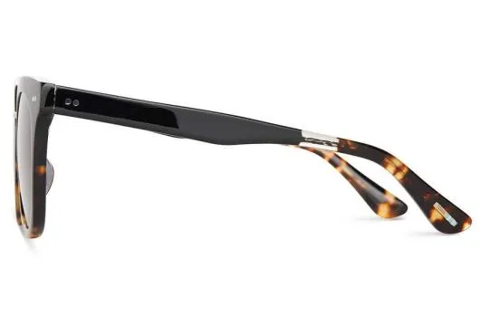 Women Cecilia Black Tort Fadeshiny Gold TOMS Sunglasses