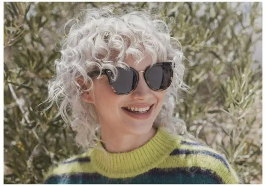 Women Cecilia Black Tort Fadeshiny Gold TOMS Sunglasses