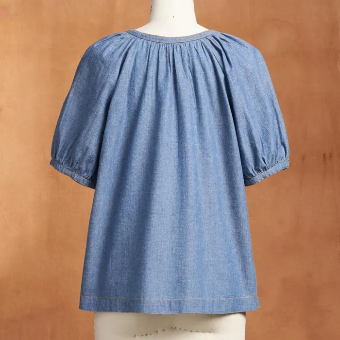 Women Chambray Graceful Days Top Chambray Sundance Catalog Tops Women Chambray Graceful Days Top Chambray Sundance Catalog Tops